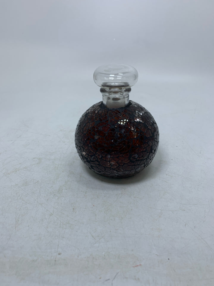 MOSAIC GLASS SMALL SPHERE BOTTLE.