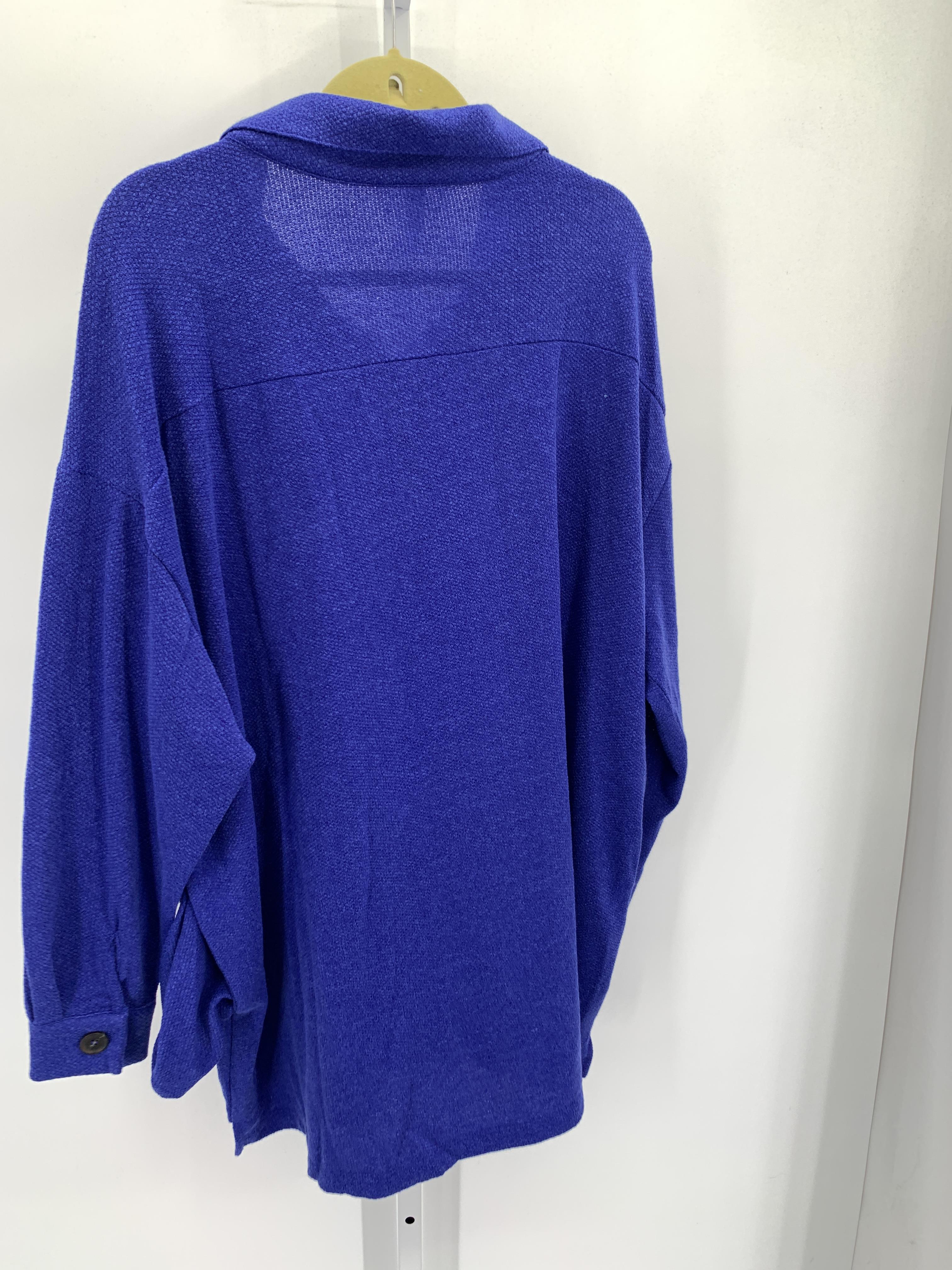 Zenana Size 2X Womens Long Sleeve Shirt