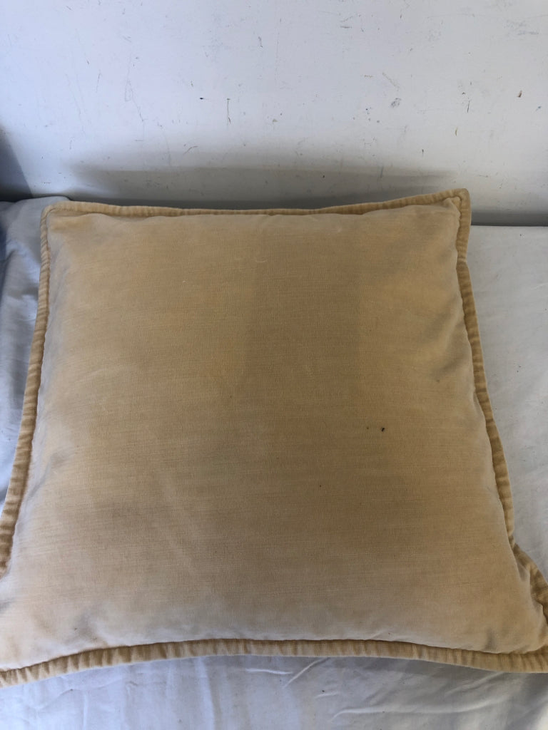 TAN SQUARE PILLOW.