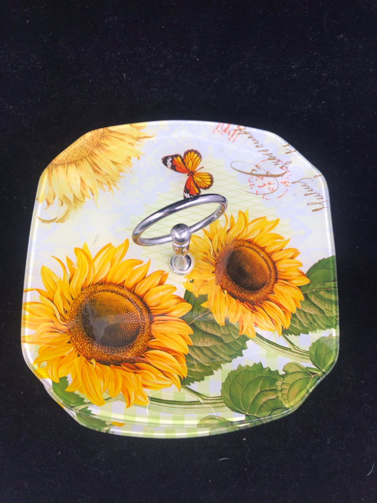 SUNFLOWER 2 TIER TRAY/SERVER.