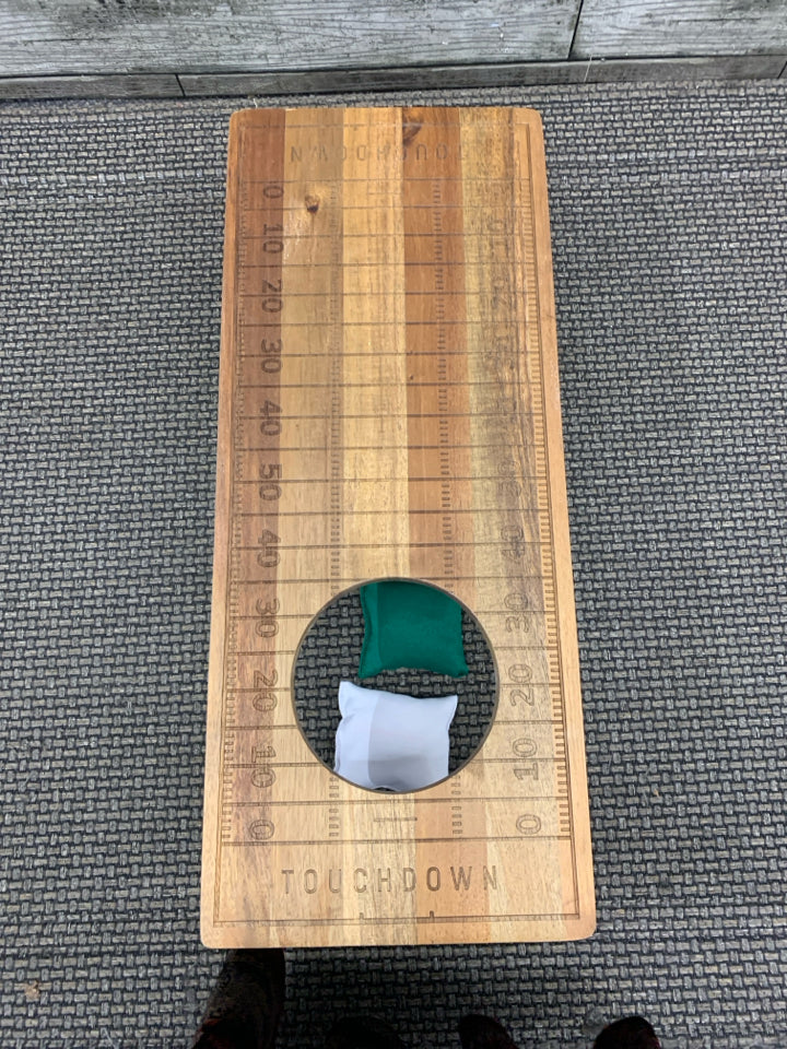 SMALL FOOTBALL CORNHOLE.