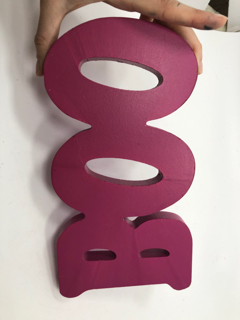 PURPLE GLITTER "BOO" WOOD SIGN.