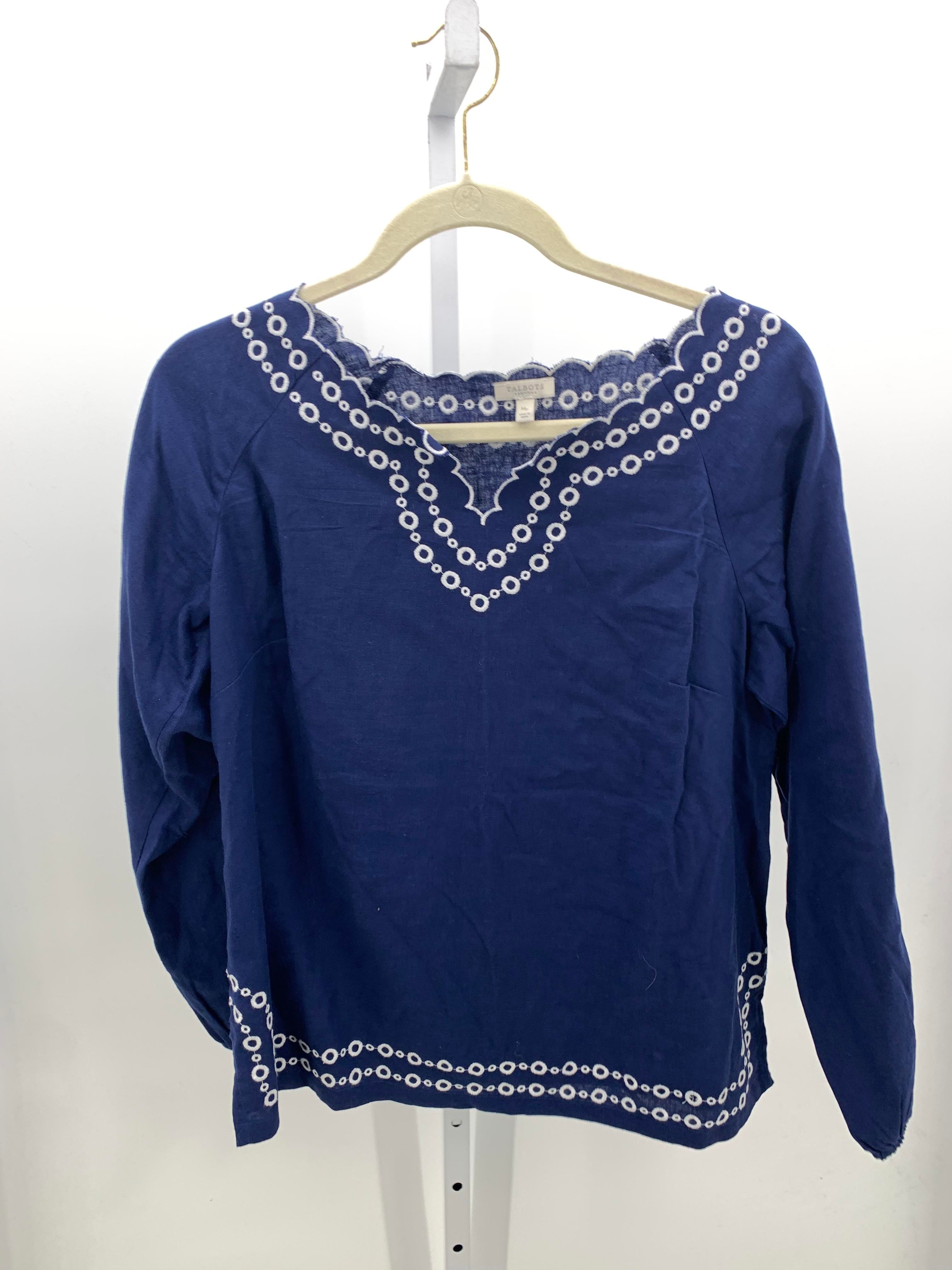 Talbots Size Medium Petite Petite Long Sleeve Shirt