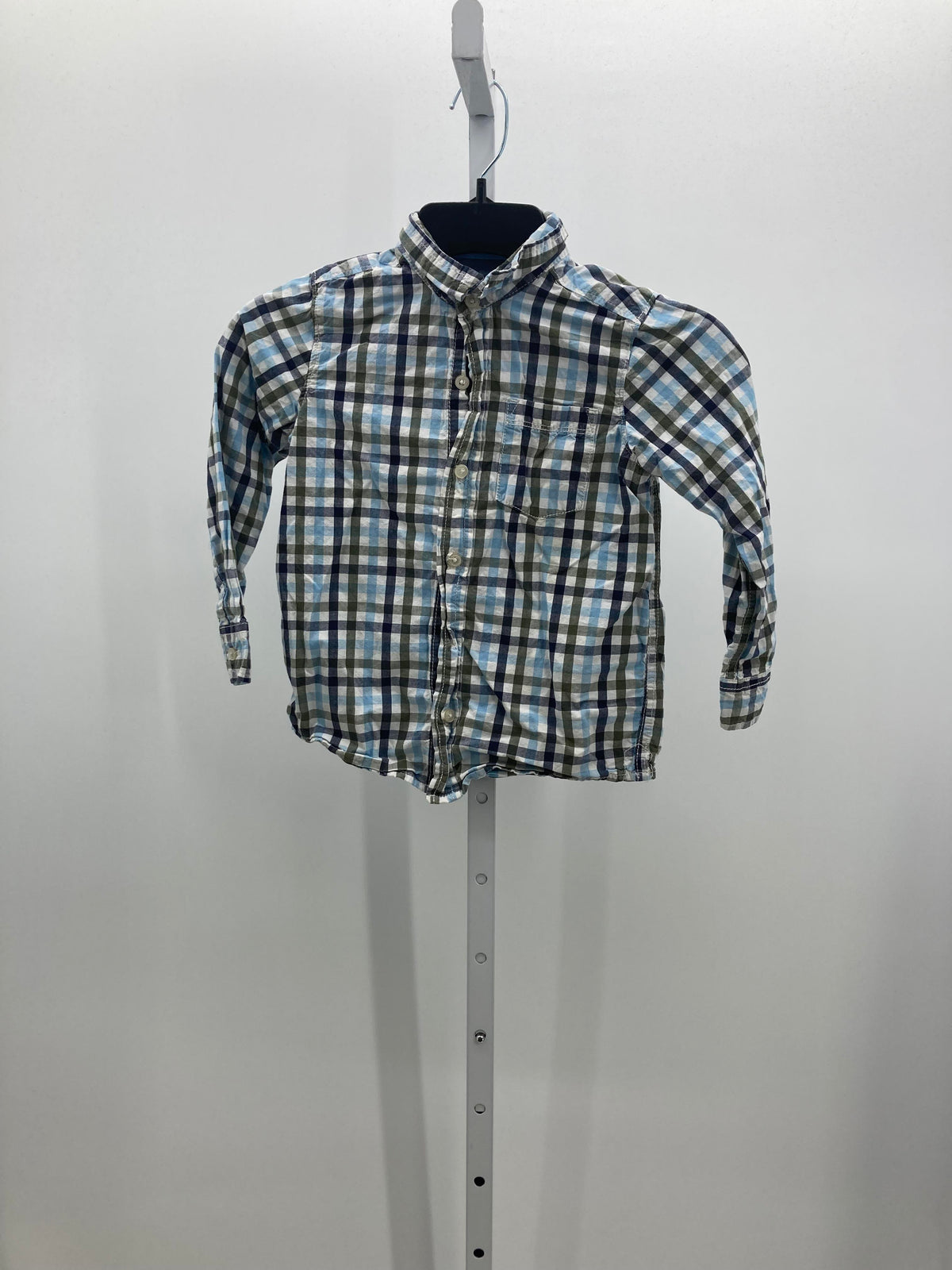 WHITE BLUE PLAID