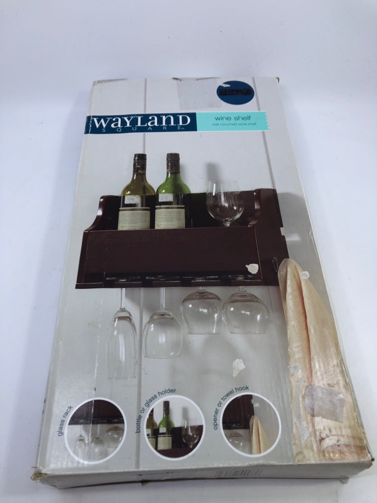 NIB WINE SHELF WAYLAND SQUARE.