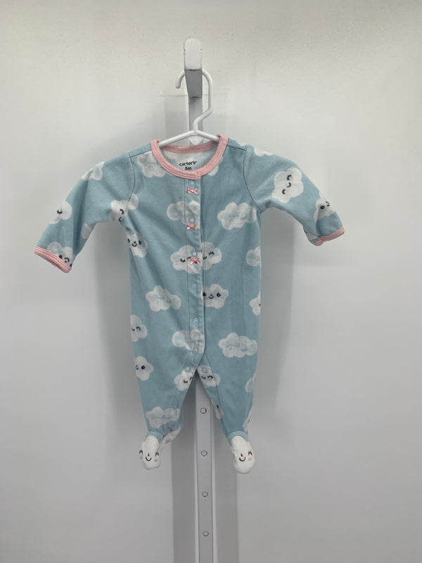 Carters Size 3 Months Girls Long Slv. Romper