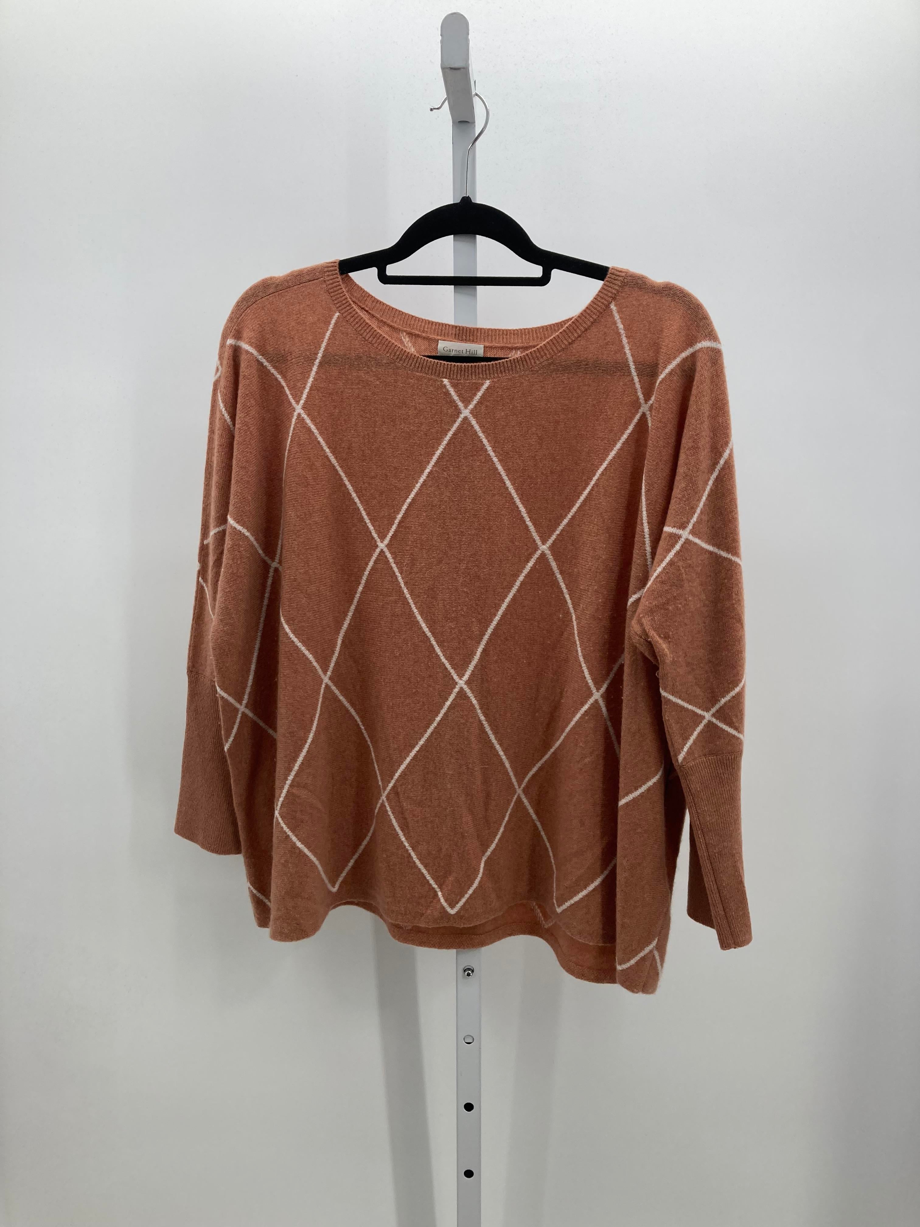 Garnet Hill Size Large Misses Long Slv Sweater