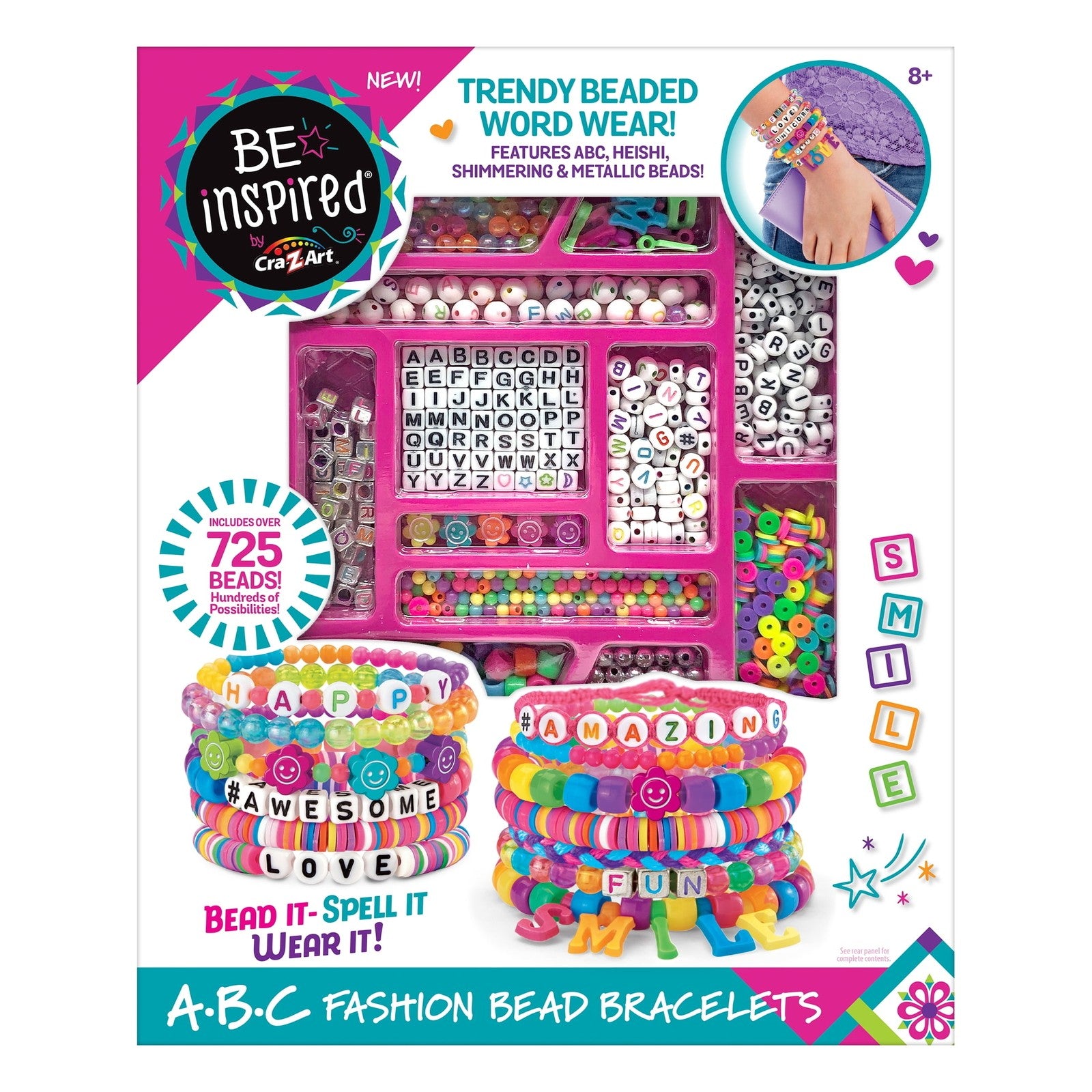 Be Inspired Cra-Z-Art ABC Fashion Bead Bracelet Maker for Tweens & Teens Ages 8+