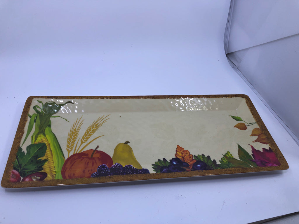 MELAMINE FRUITS AND VEGGIES SERVING TRAY.