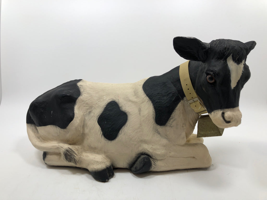 LAYING COW FIGURE W/BELL.