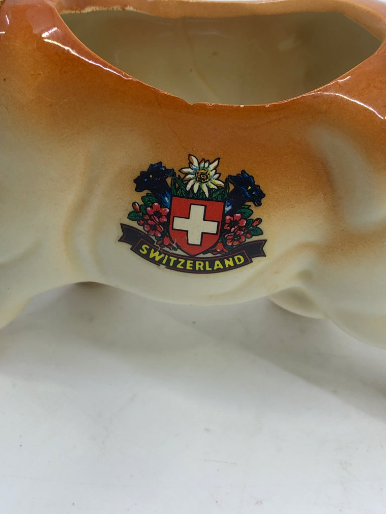 VTG COW CREAMER W/BELL- SWITZERLAND.