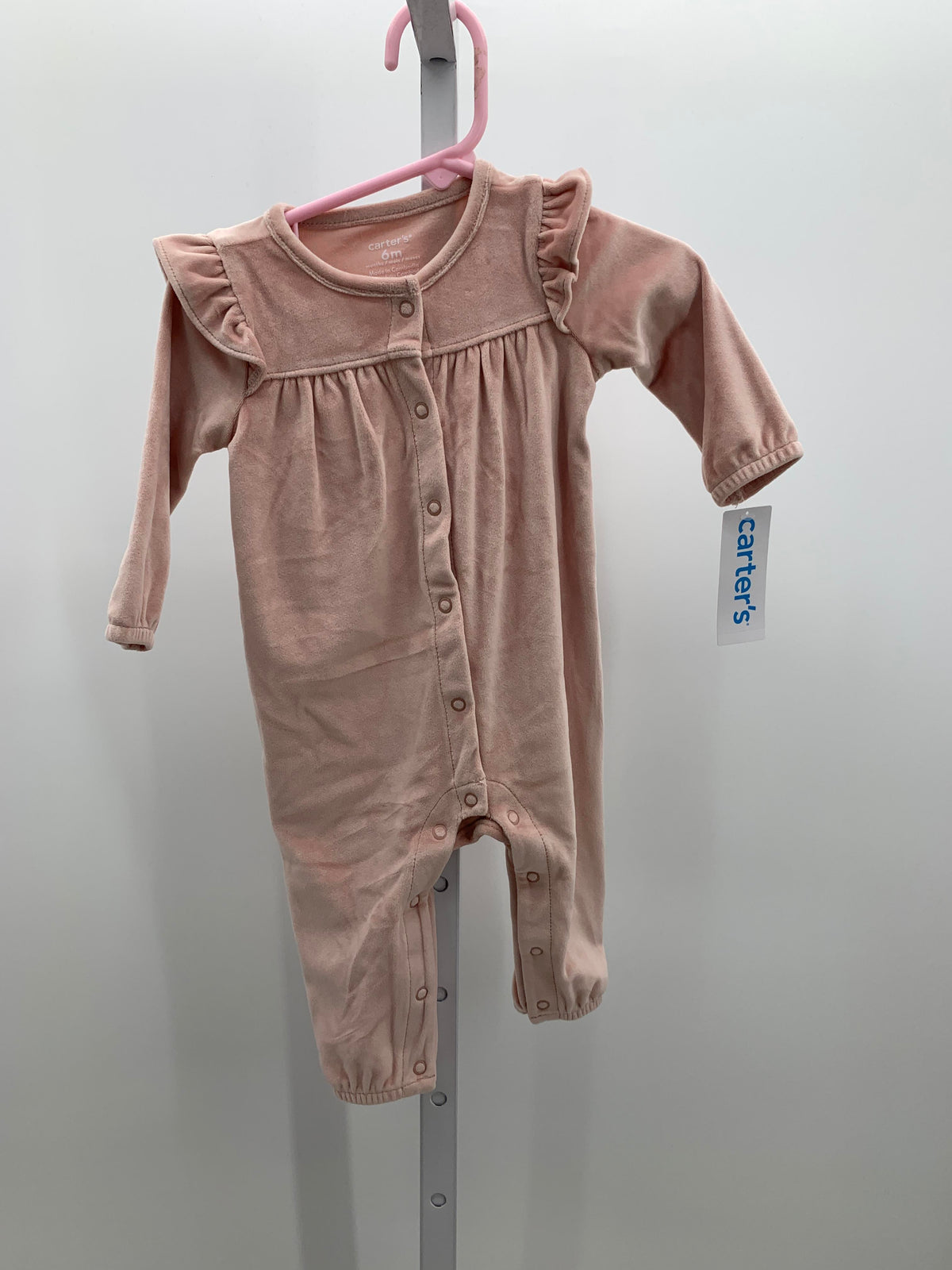 Carters Size 6 Months Girls Long Slv. Romper