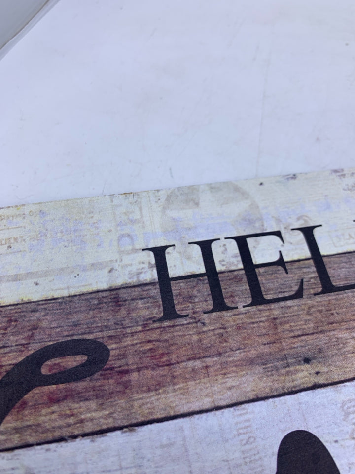 RUSTIC HELLO SWEET CHEEKS WALL ART.