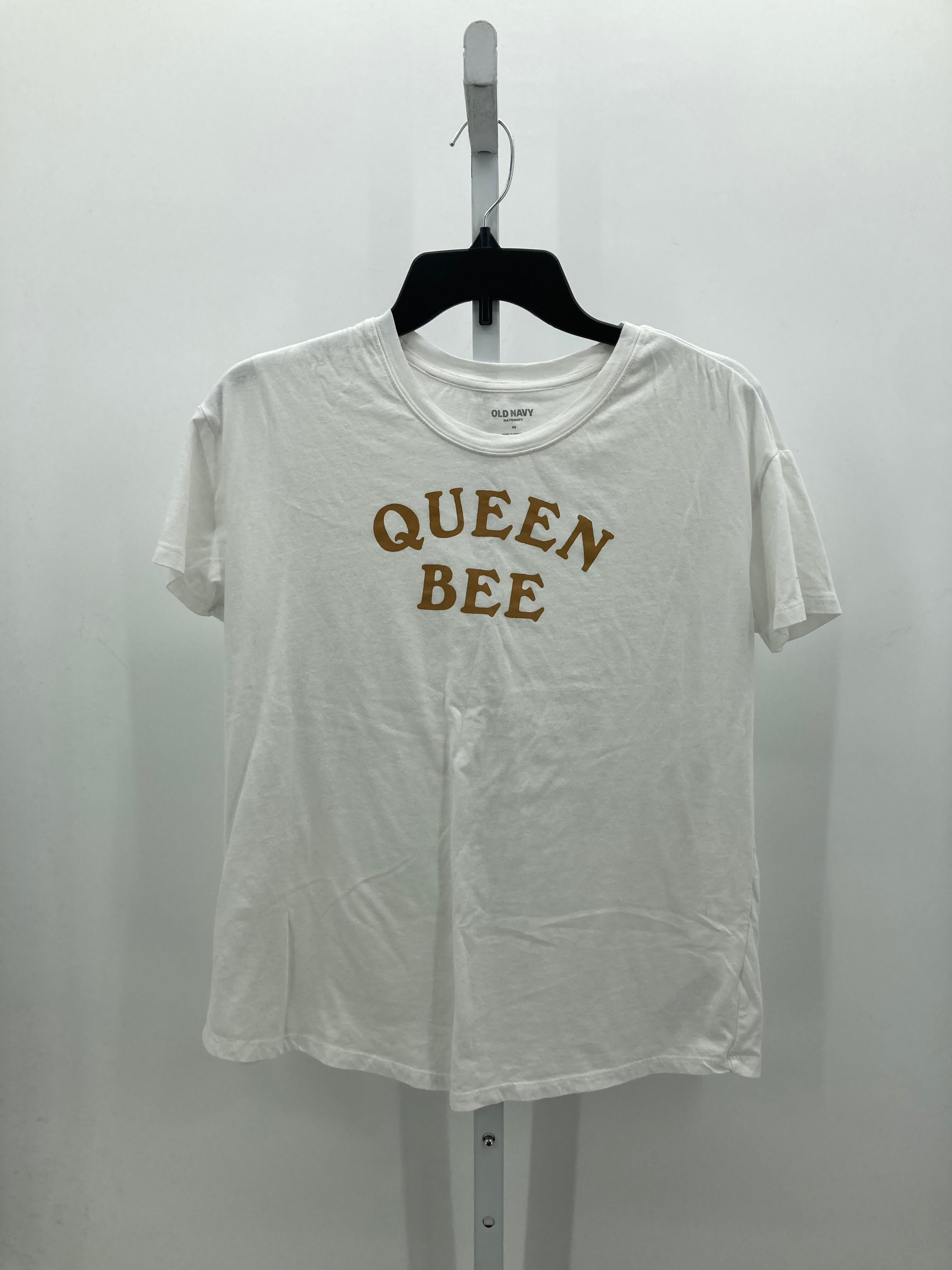 Old Navy White Size X Small Maternity Short Sleeve Shirt