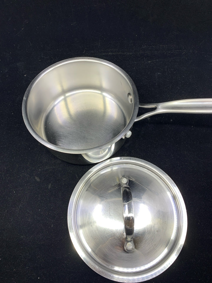 CUISINART STAINLESS STEAL SAUCEPAN W/ COVER.