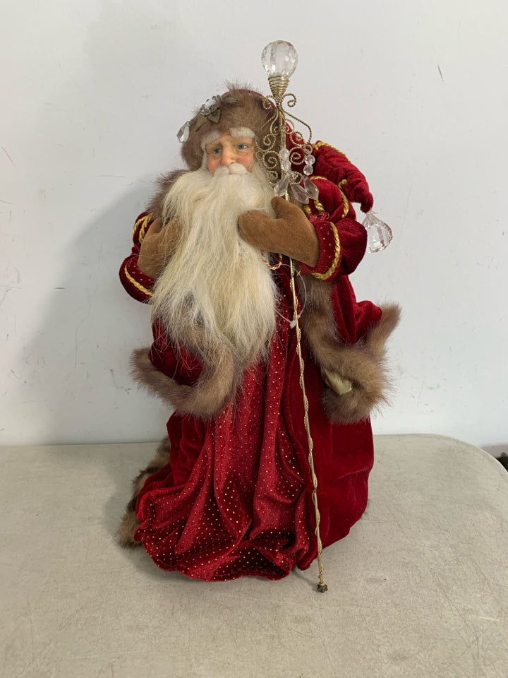HALLOW DARK RED SANTA HOLDING SHAFT.