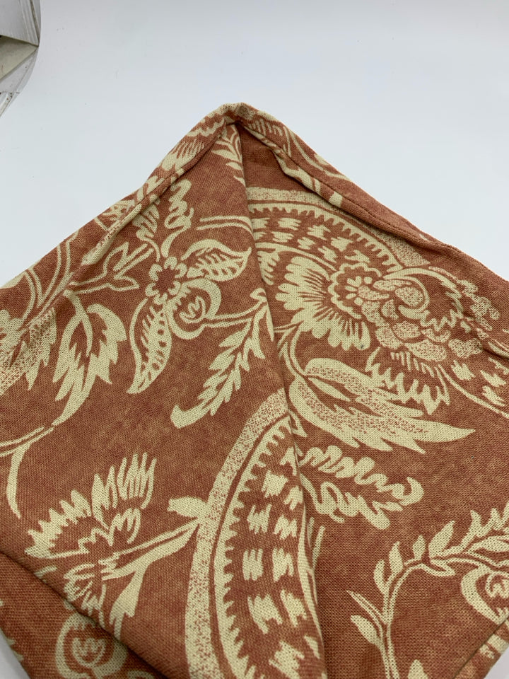 TERRA COTTA PATTERN W/FLORAL PAISLEY.