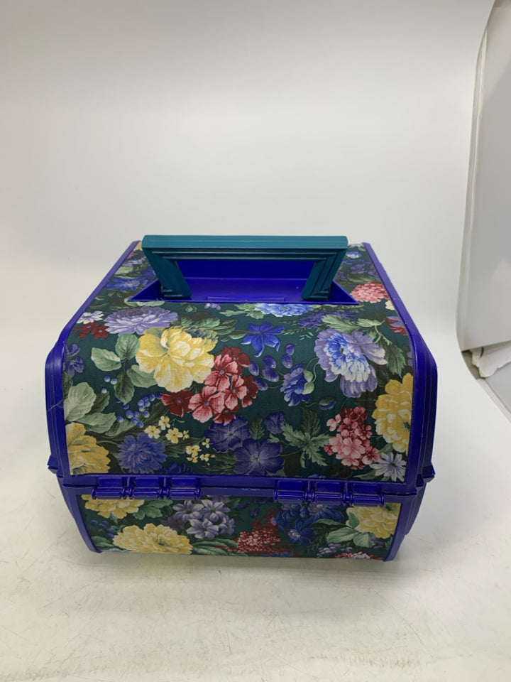 VTG SASSABY FLORAL MAKEUP CASE ORGANIZER STORAGE.