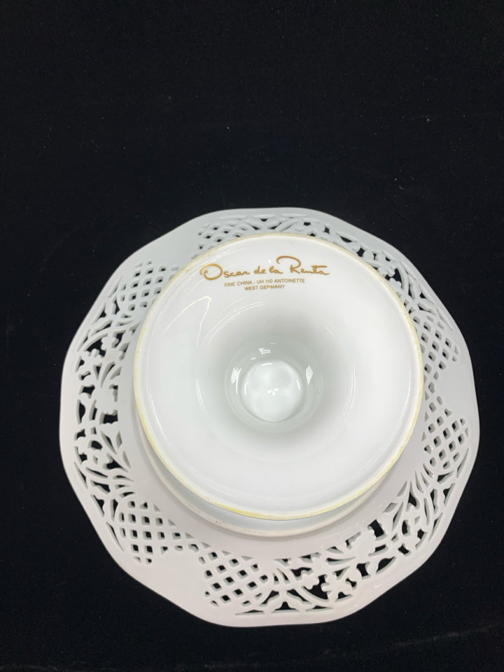 OSCAR DE LA RENTA ENGLISH GARDEN CAKE STAND.