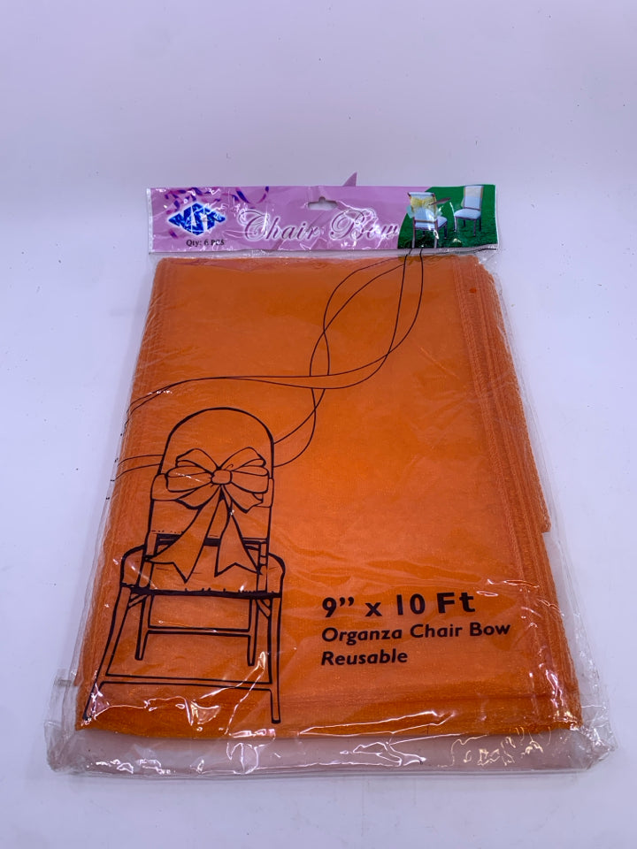 NIP ORANGE CHAIR BOW.