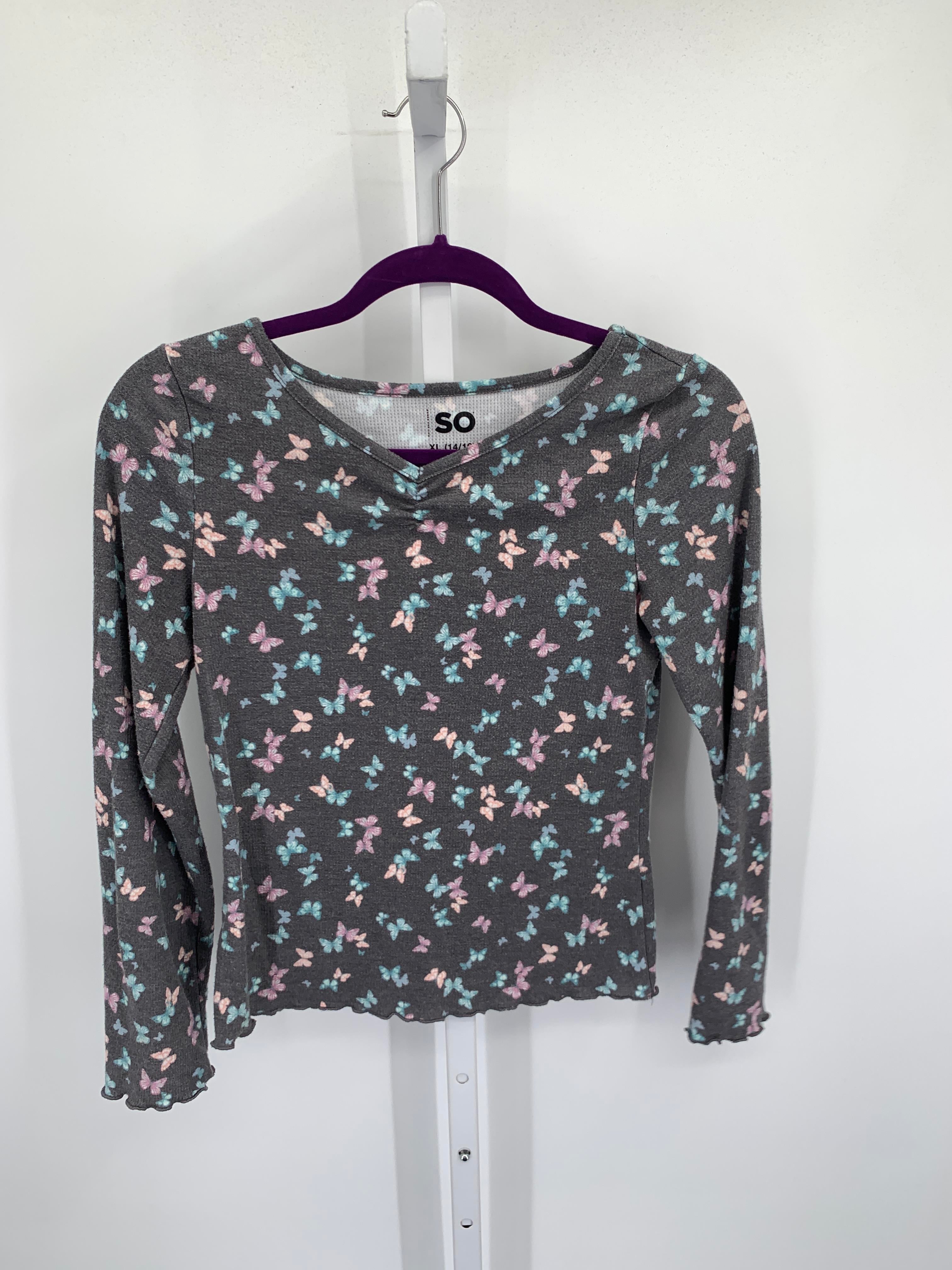 SO Size 14-16 Girls Long Sleeve Shirt