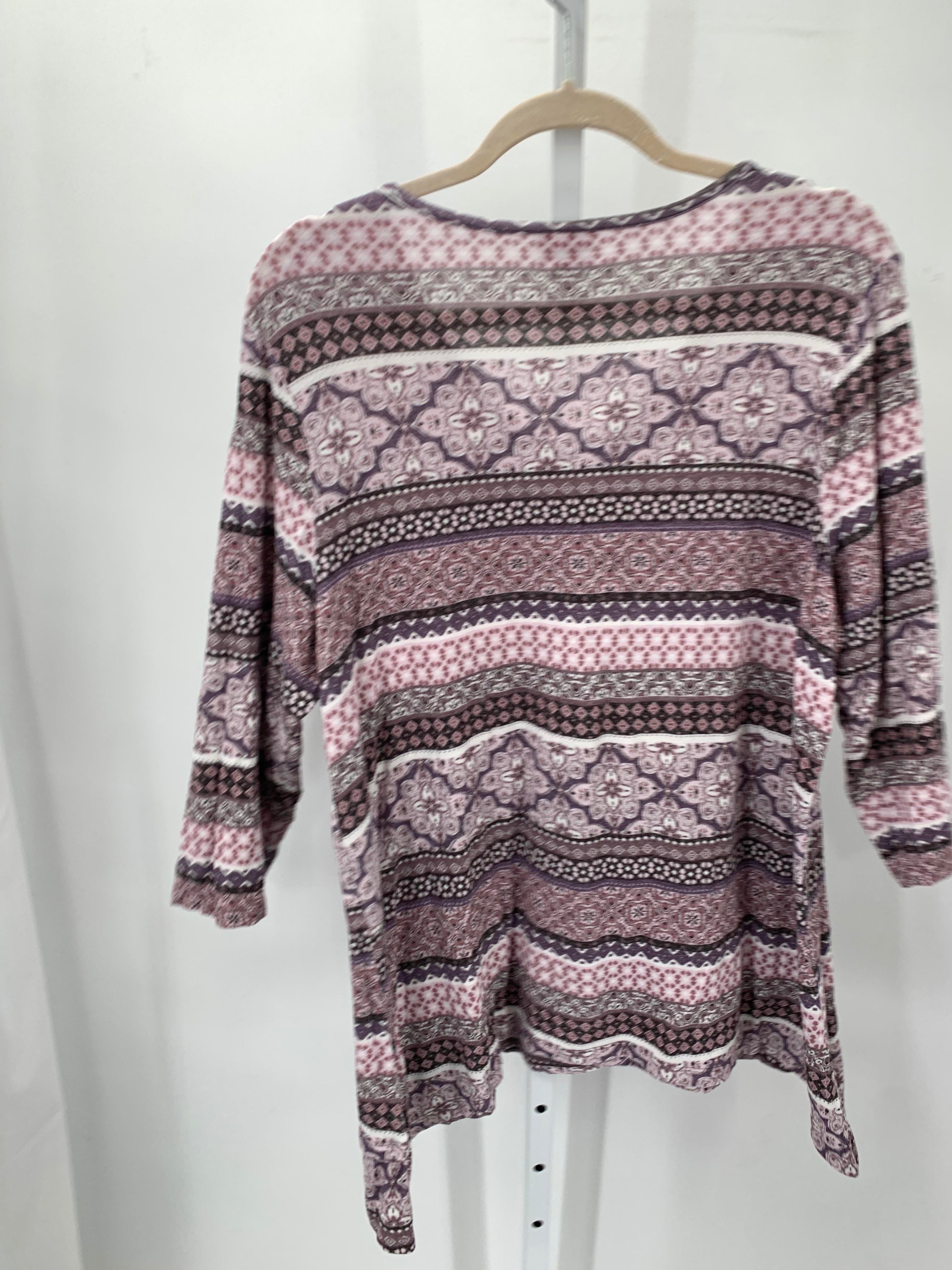 Avenue Size 18/20 W Womens 3/4 Sleeve Shirt