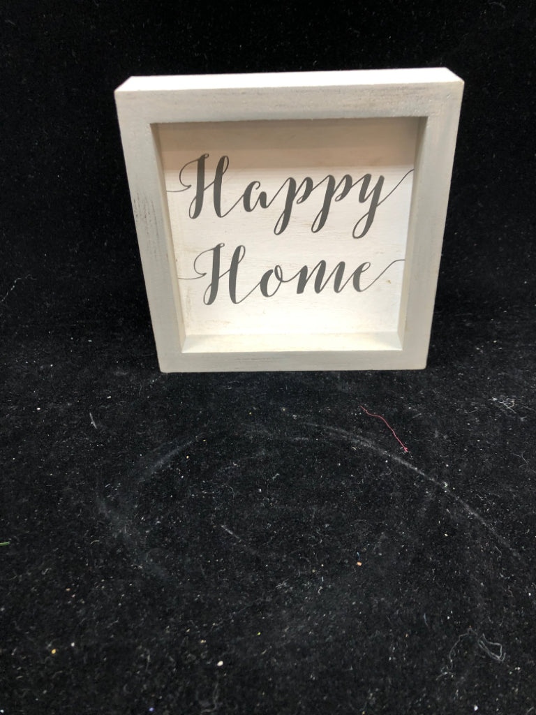 WHITE GREY HAPPY HOMME SIGN.