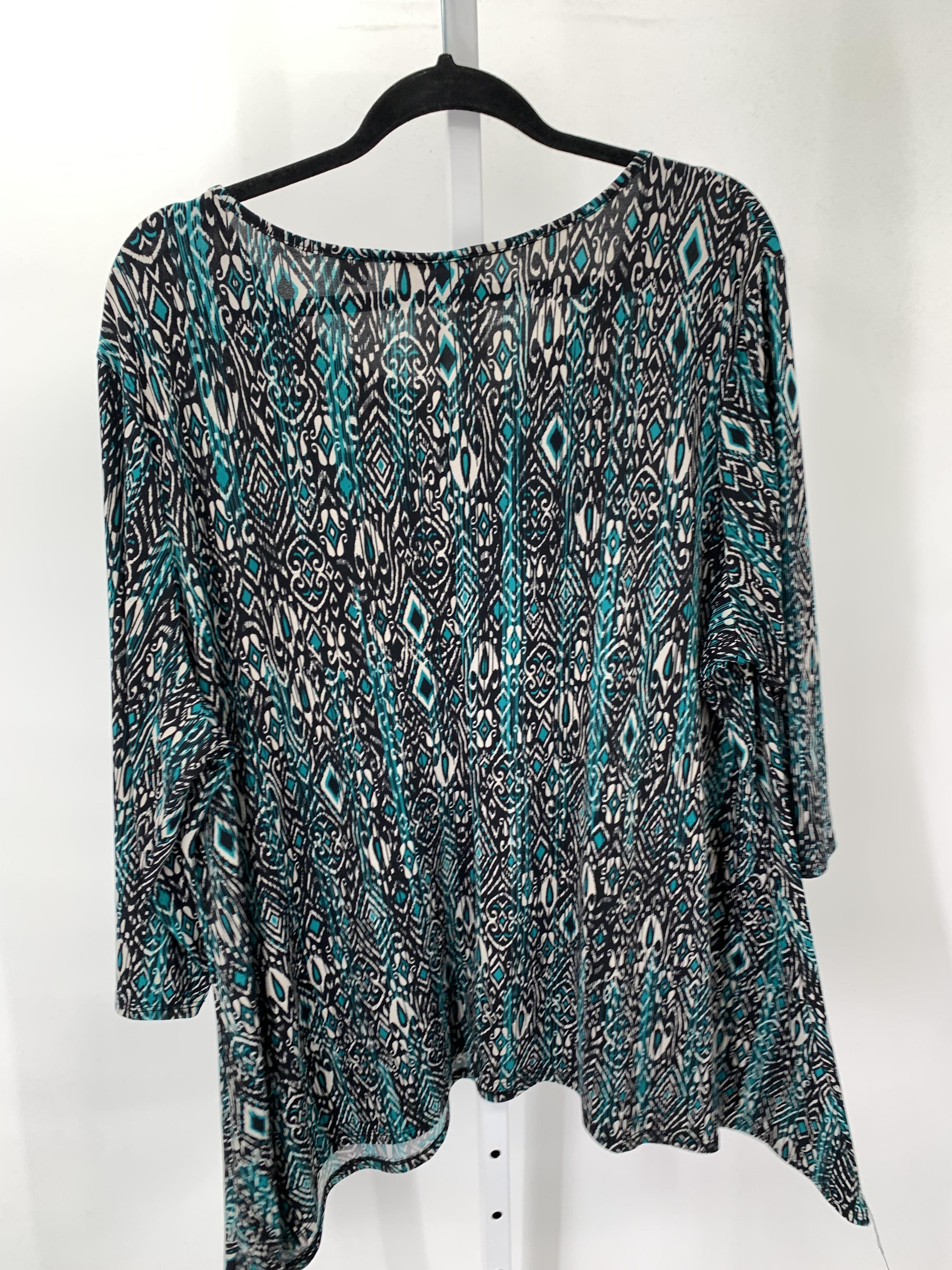 Avenue Size 22/24 W Womens 3/4 Sleeve Shirt