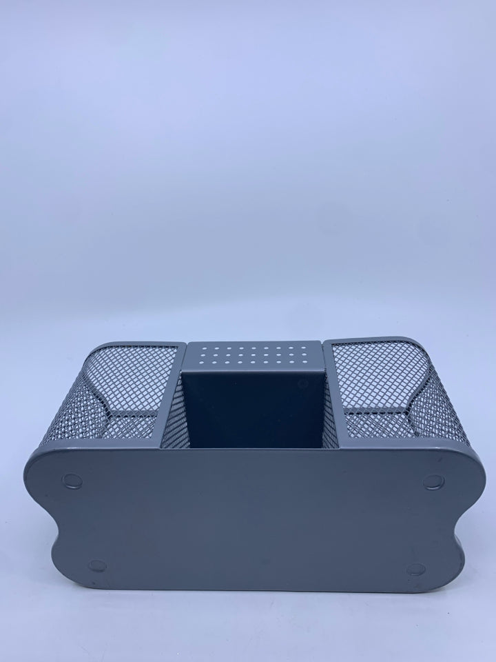 7 SECTION DIVIDED GREY MESH DESK ORGANIZER.