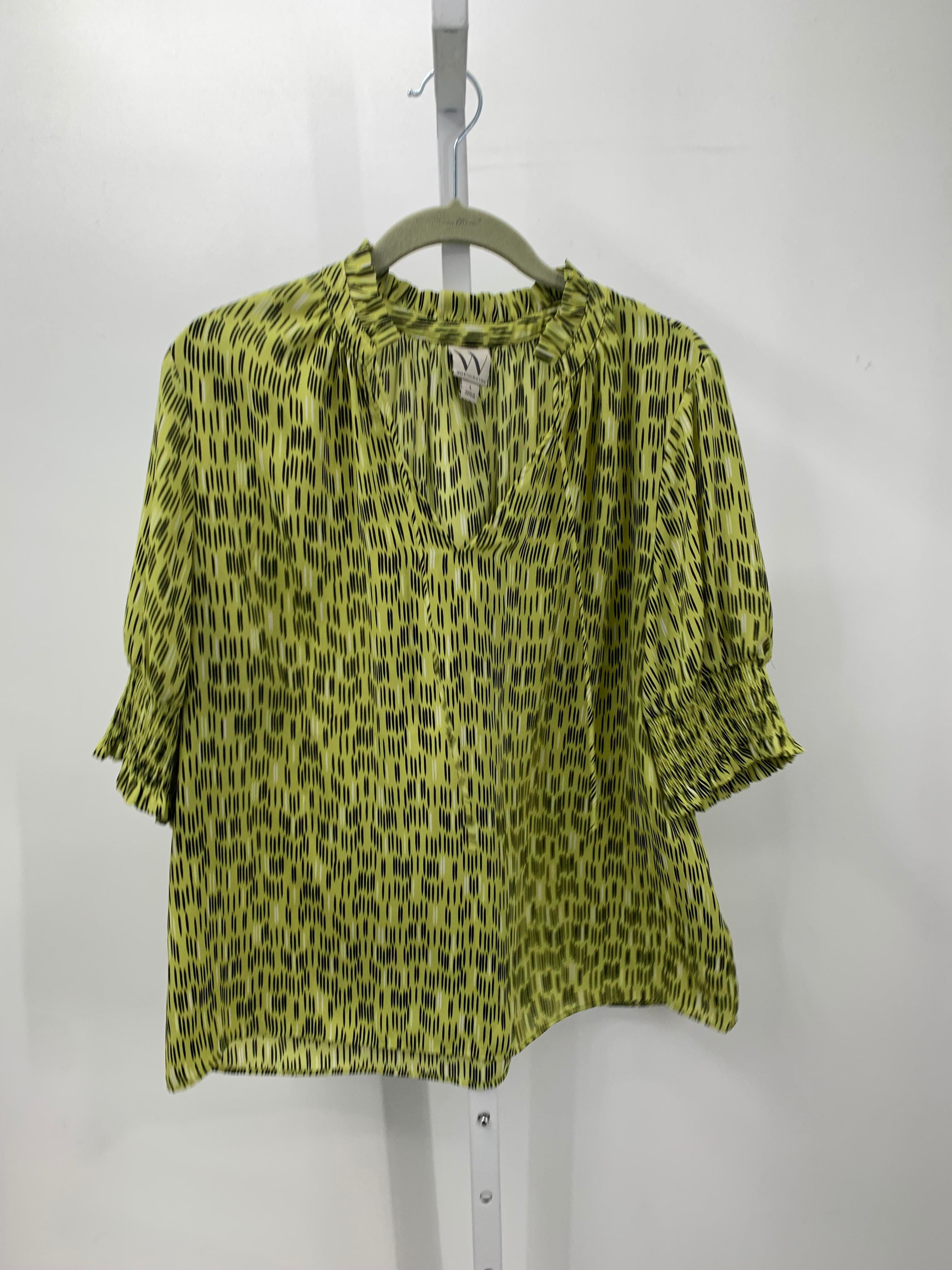 Worthington Size Large Misses Short Sleeve Shirt