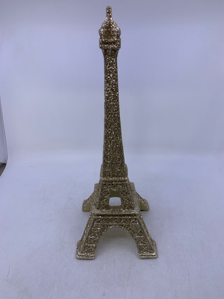 GOLD RESIN SPARKLE EIFFEL TOWER.