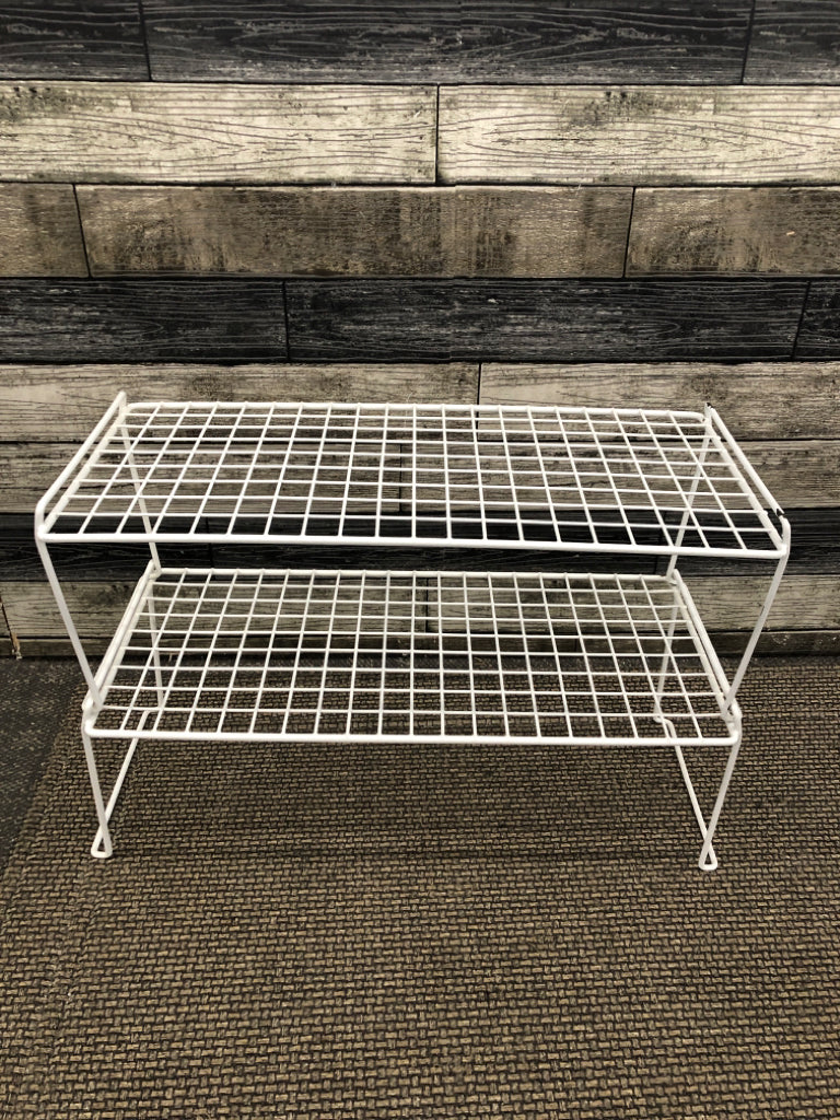 2 TIER WIRE SHOE RACK.