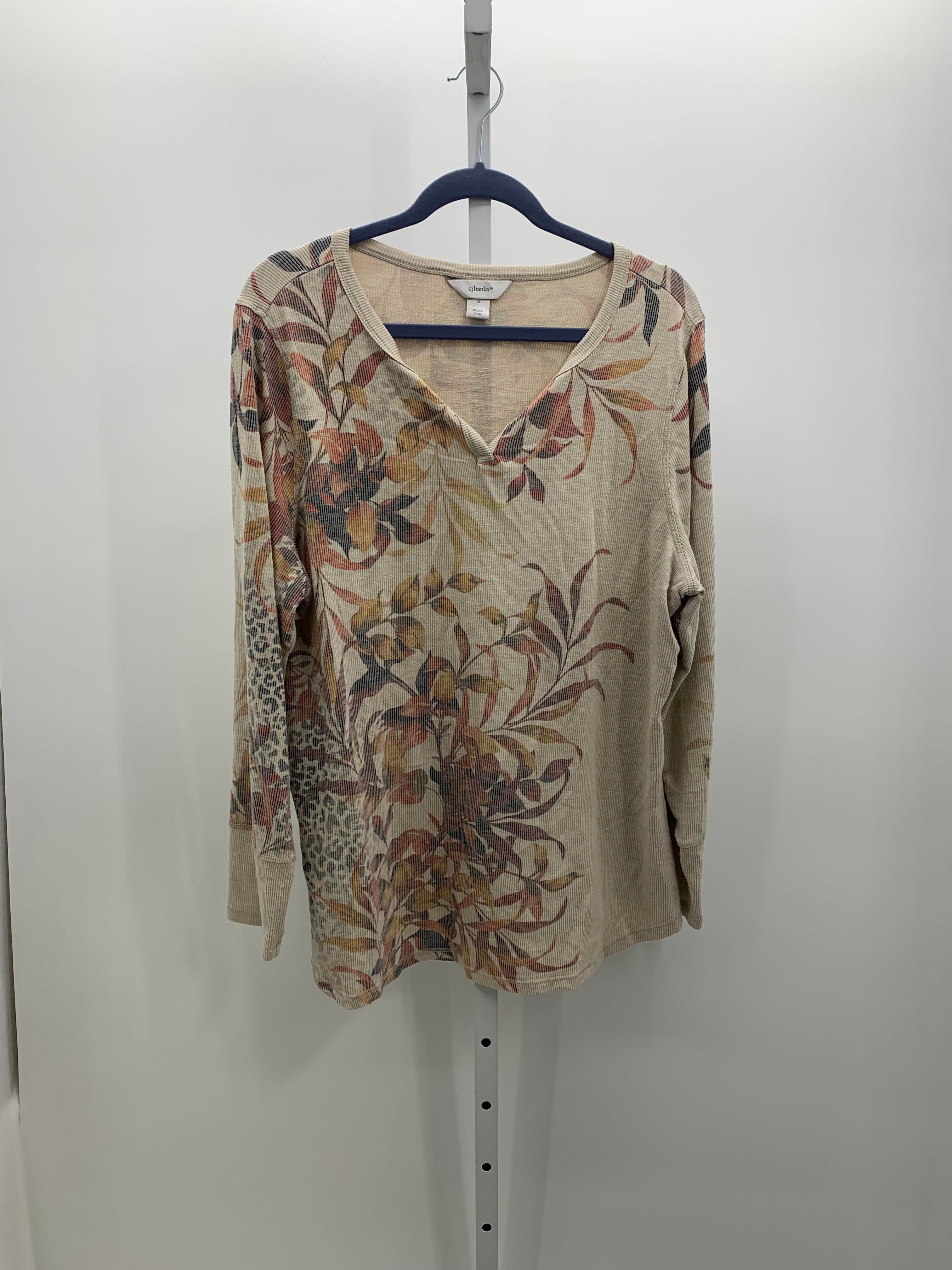 CJ Banks Size 1X Womens Long Sleeve Shirt