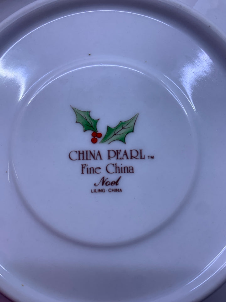 20 PC DISH SET SVC FOR 4 CHINA PEARL "NOEL".