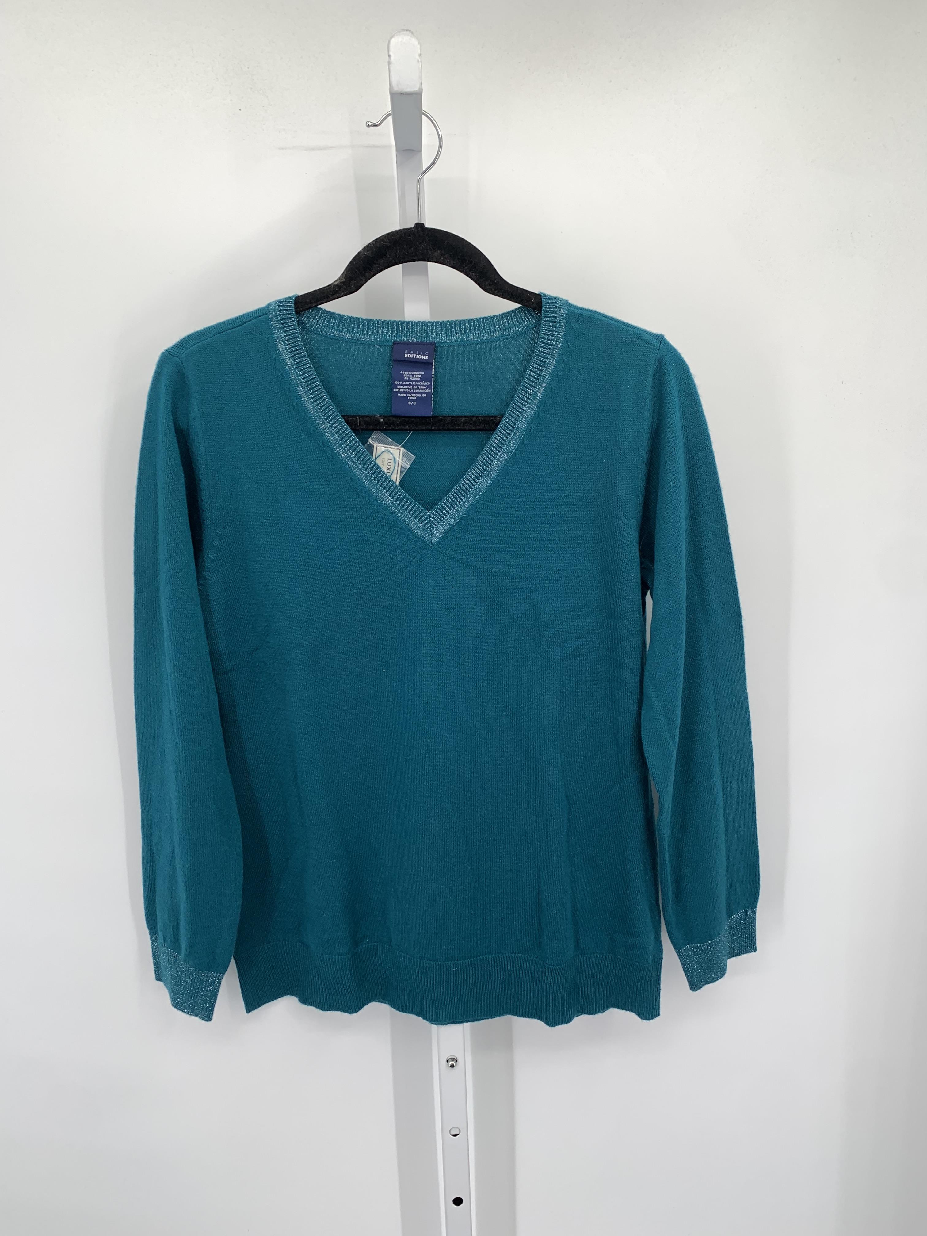 Basic Editions Size Small Misses Long Slv Sweater