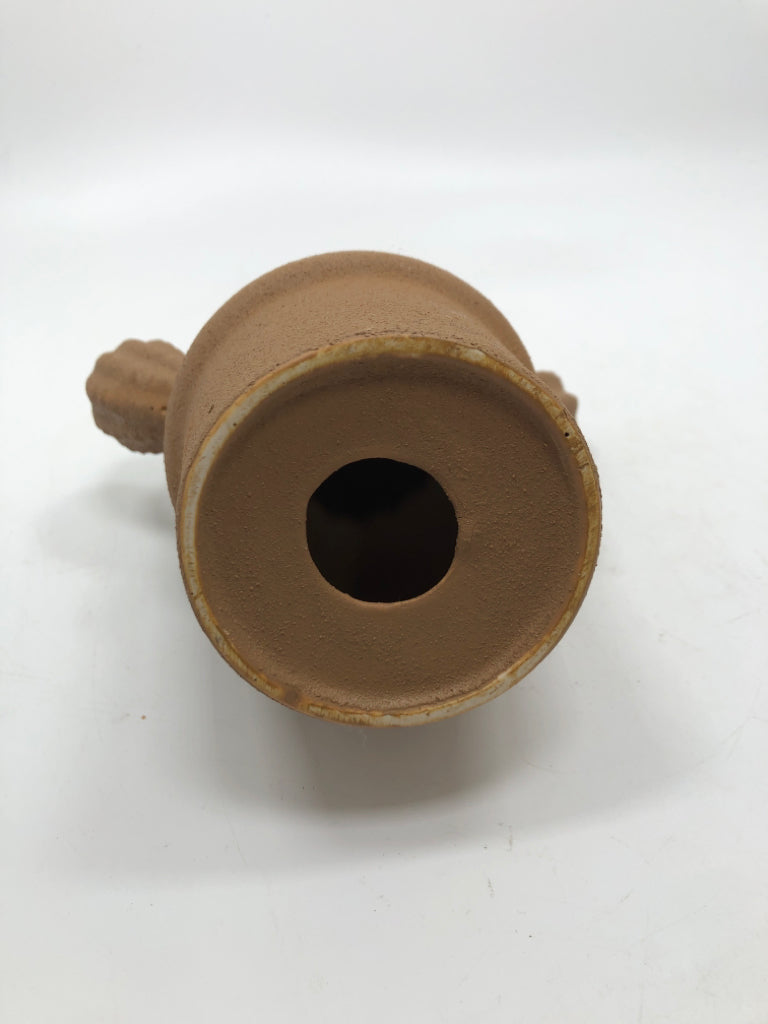 BROWN CERAMIC CACTUS.