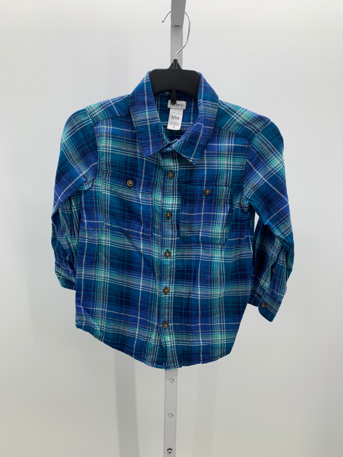 PLAID BTN DOWN