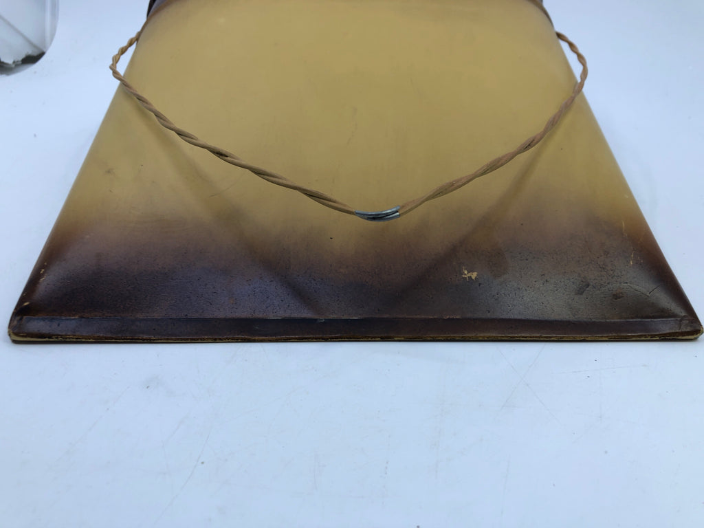 BROWN AND YELLOW WALL POCKET.