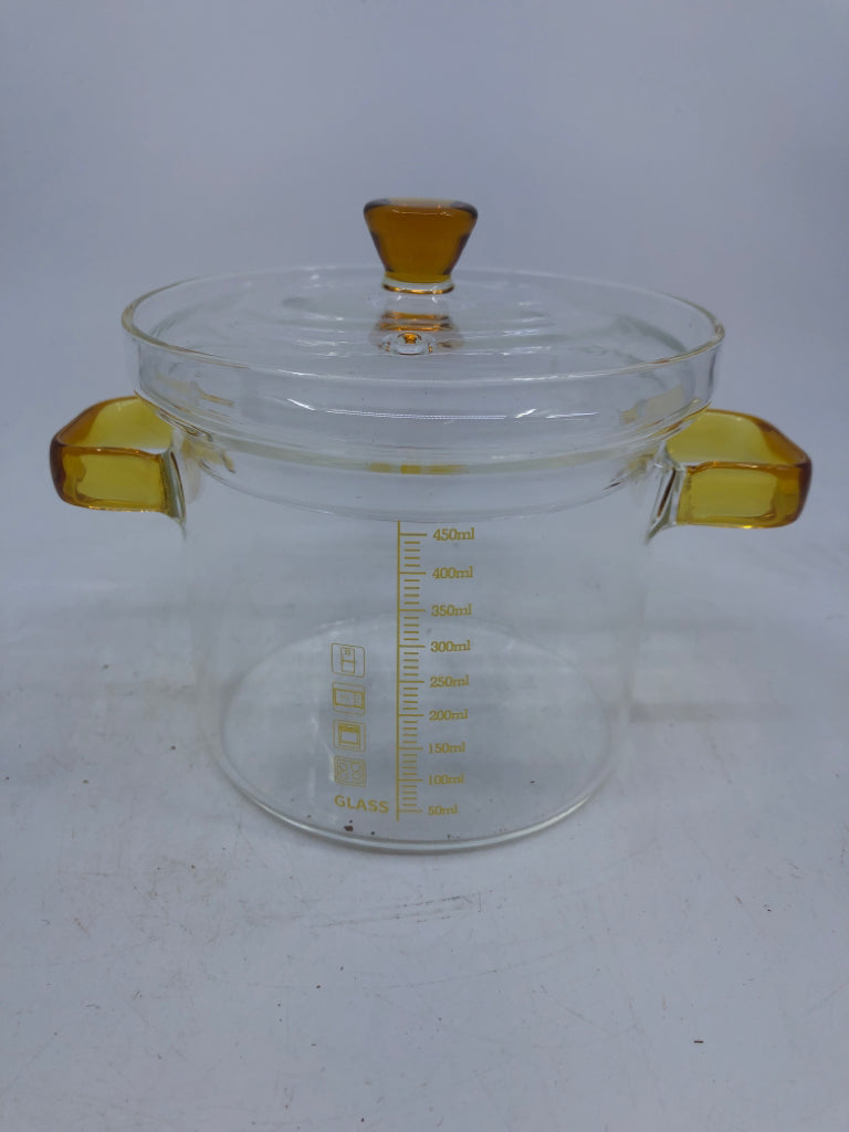 GLASS SOUP POT.