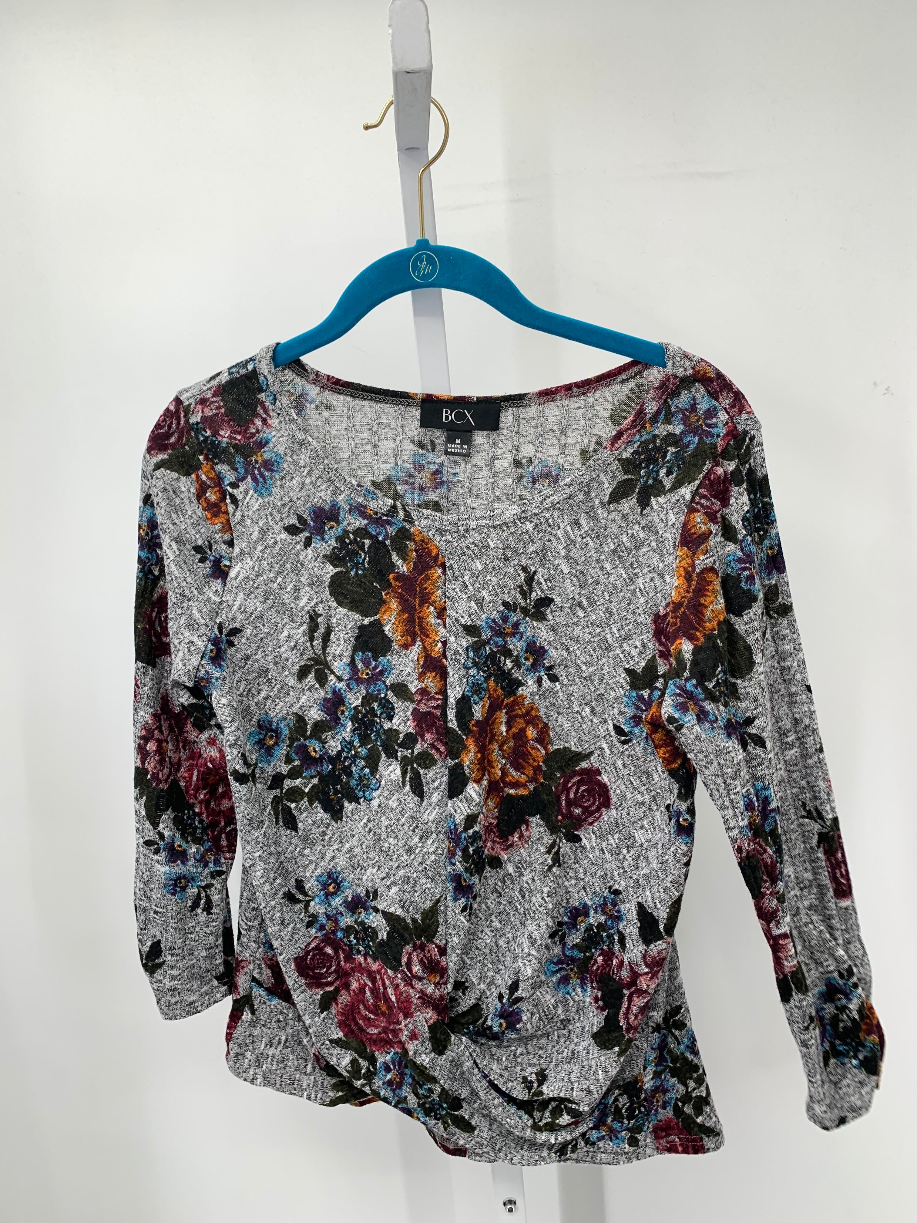 BCX Size Medium Juniors 3/4 Sleeve Shirt