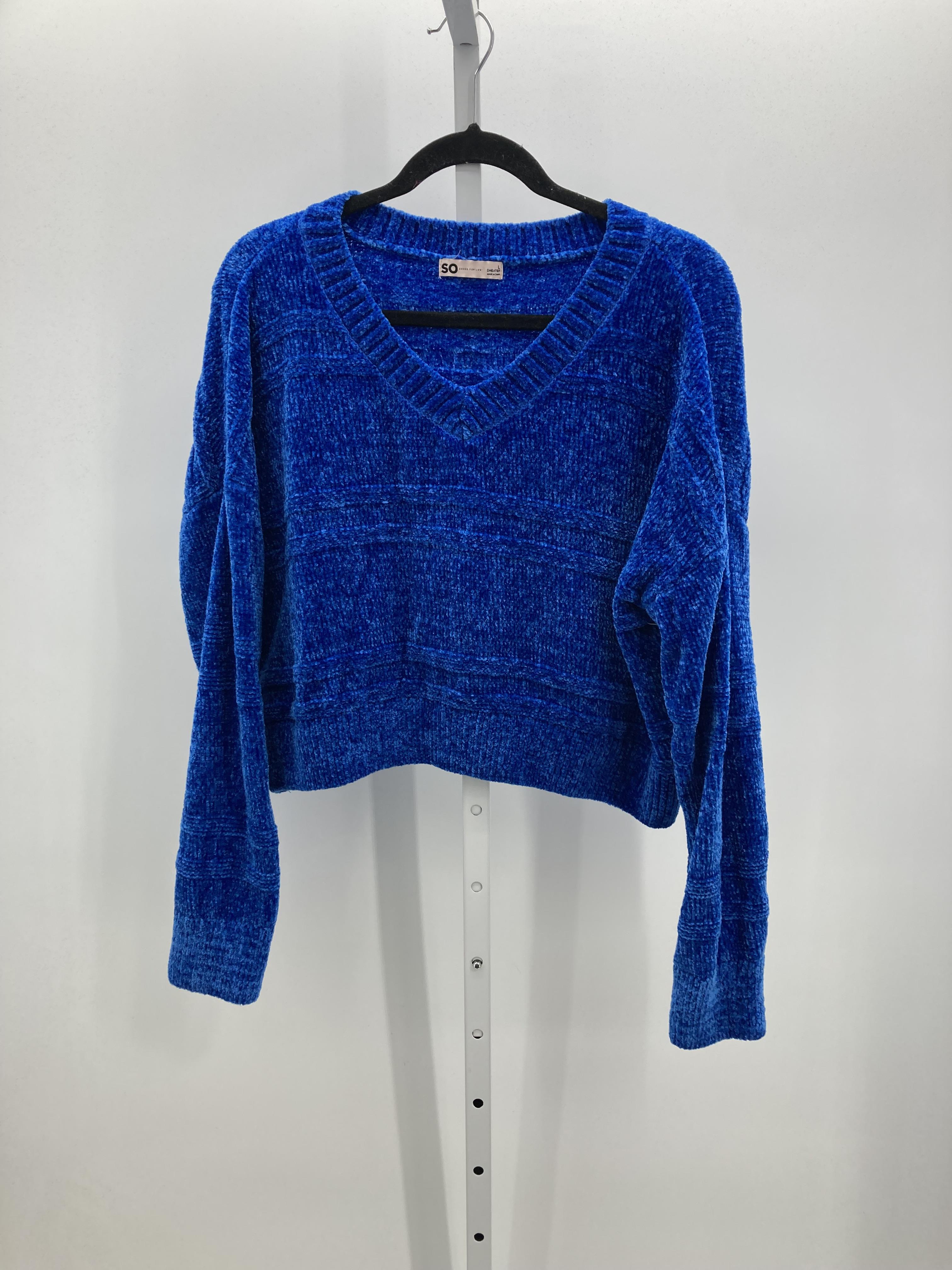 SO Size Large Juniors Long Sleeve Sweater