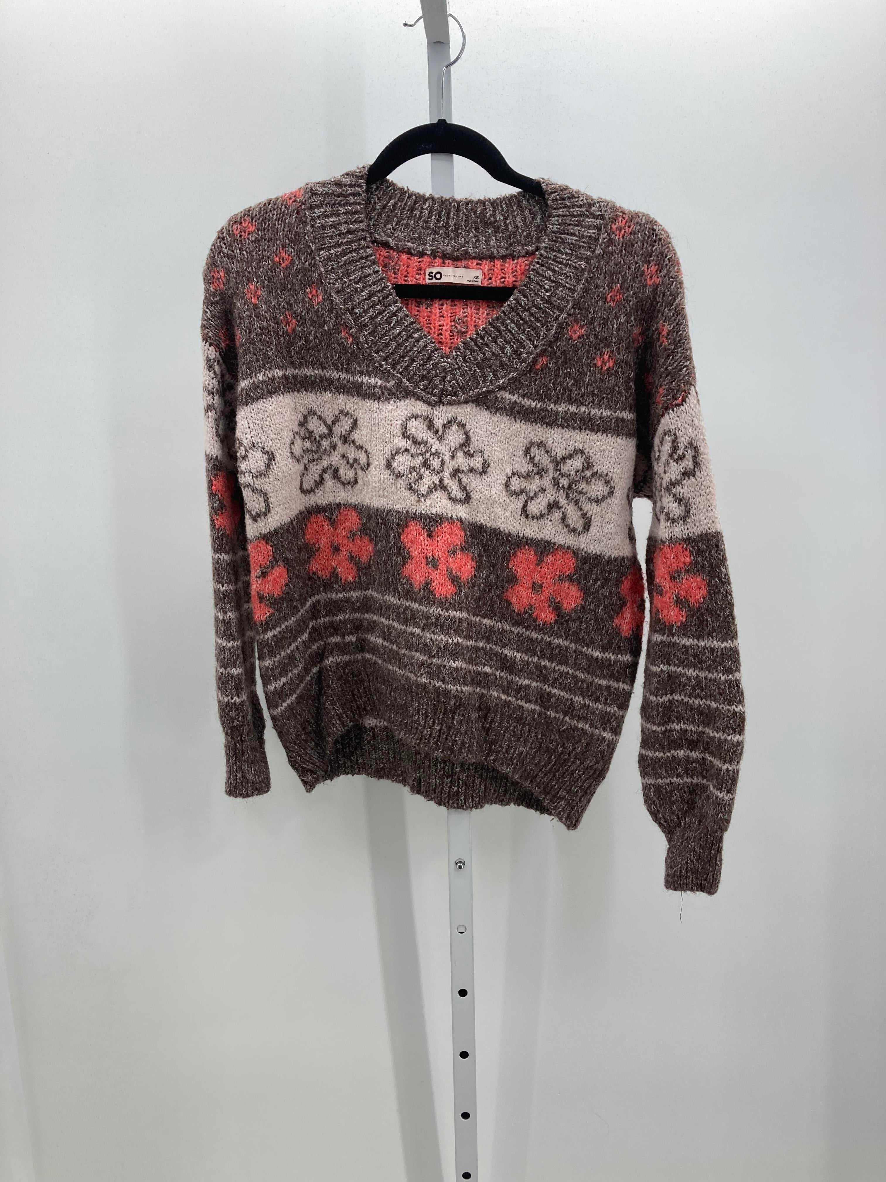 SO Size X Small Misses Long Sleeve Sweater