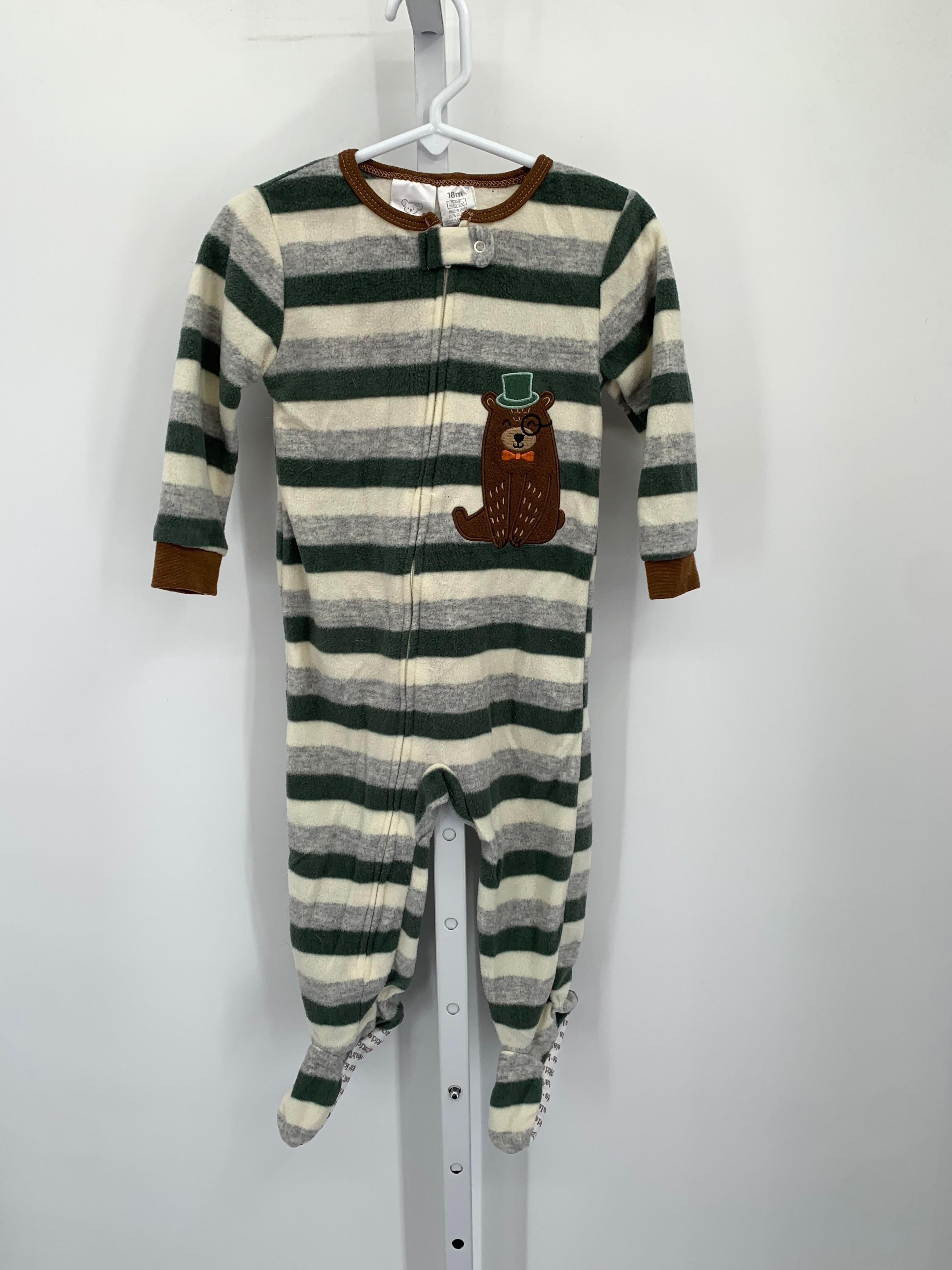 GREEN GREY STRIPES FLEECE