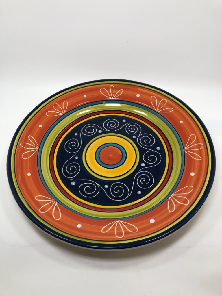 MULTICOLORED PIER1 SERVING DISH.