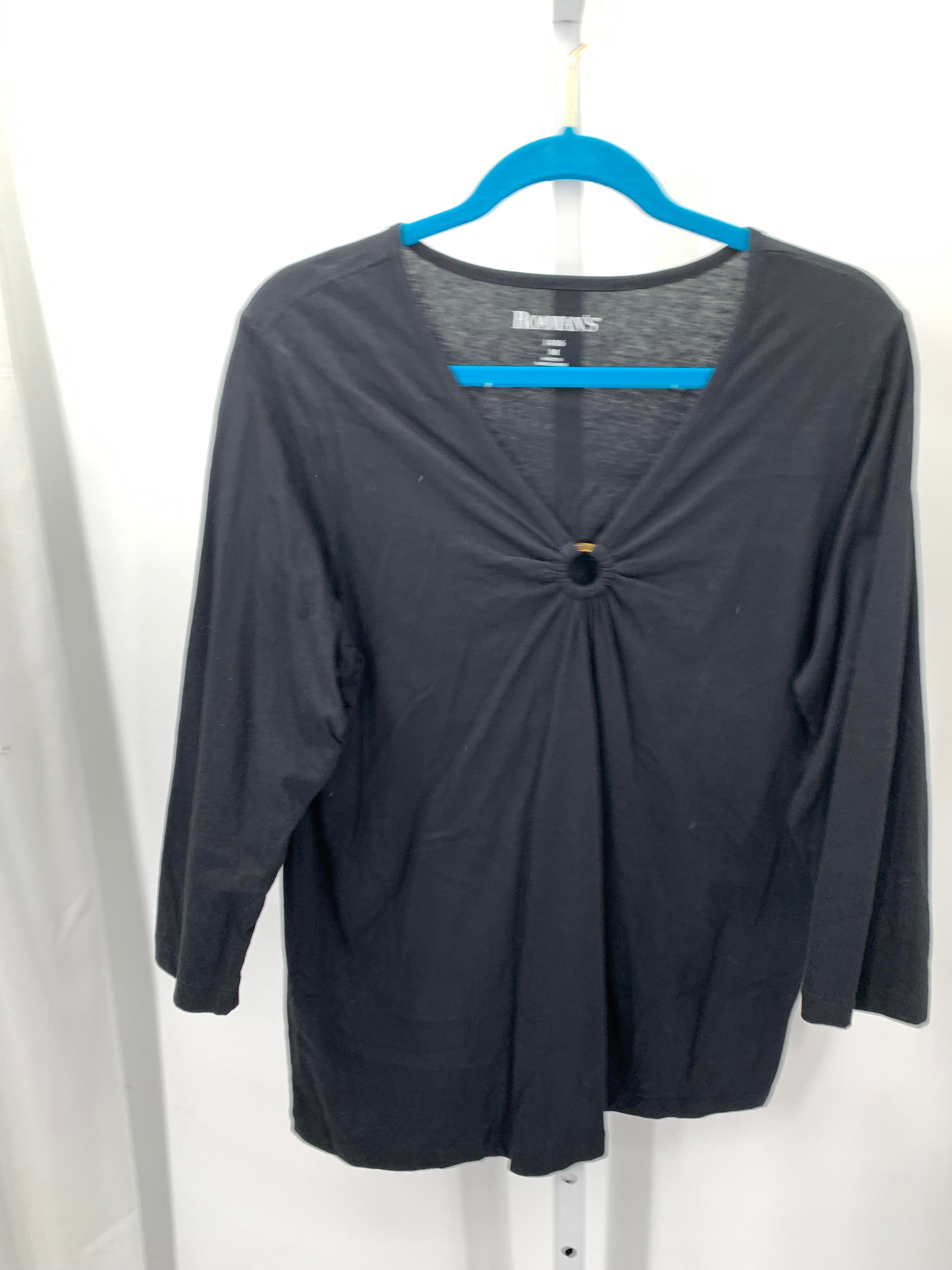 Roaman's Size 14/16 W Womens 3/4 Sleeve Shirt