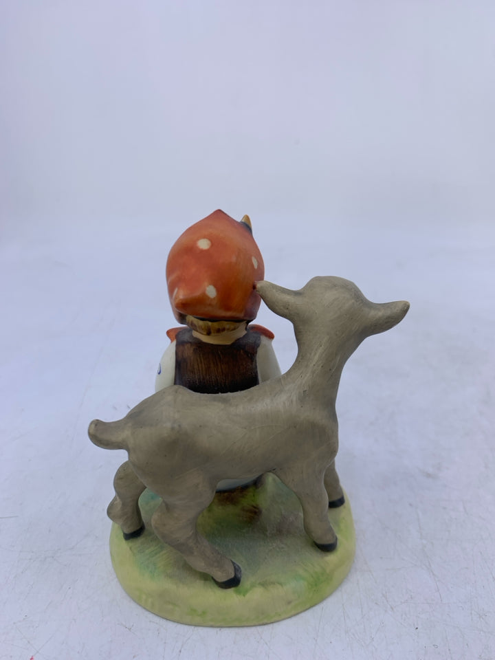 VTG HUMMEL GOOD FRIENDS GIRL W/ LAMB #182 1983.