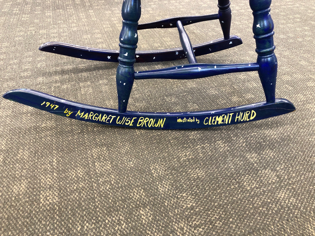 GOODNIGHT MOON STYLE PAINTED ROCKING CHAIR.