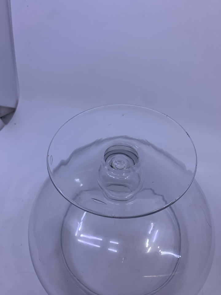 CLEAR ABSTRACT APOTHECARY JAR.