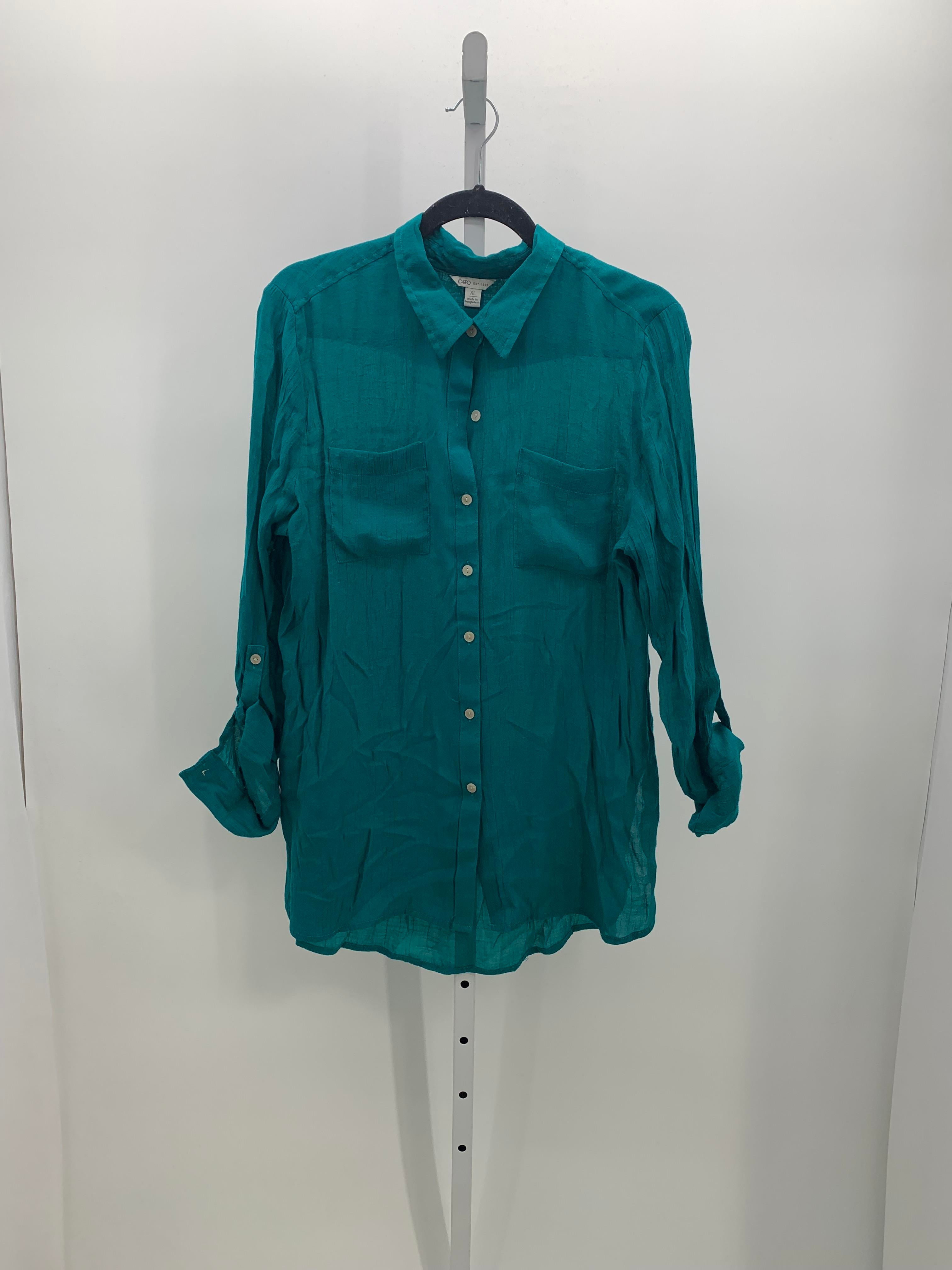 Cato Size Extra Large Misses Long Sleeve Shirt