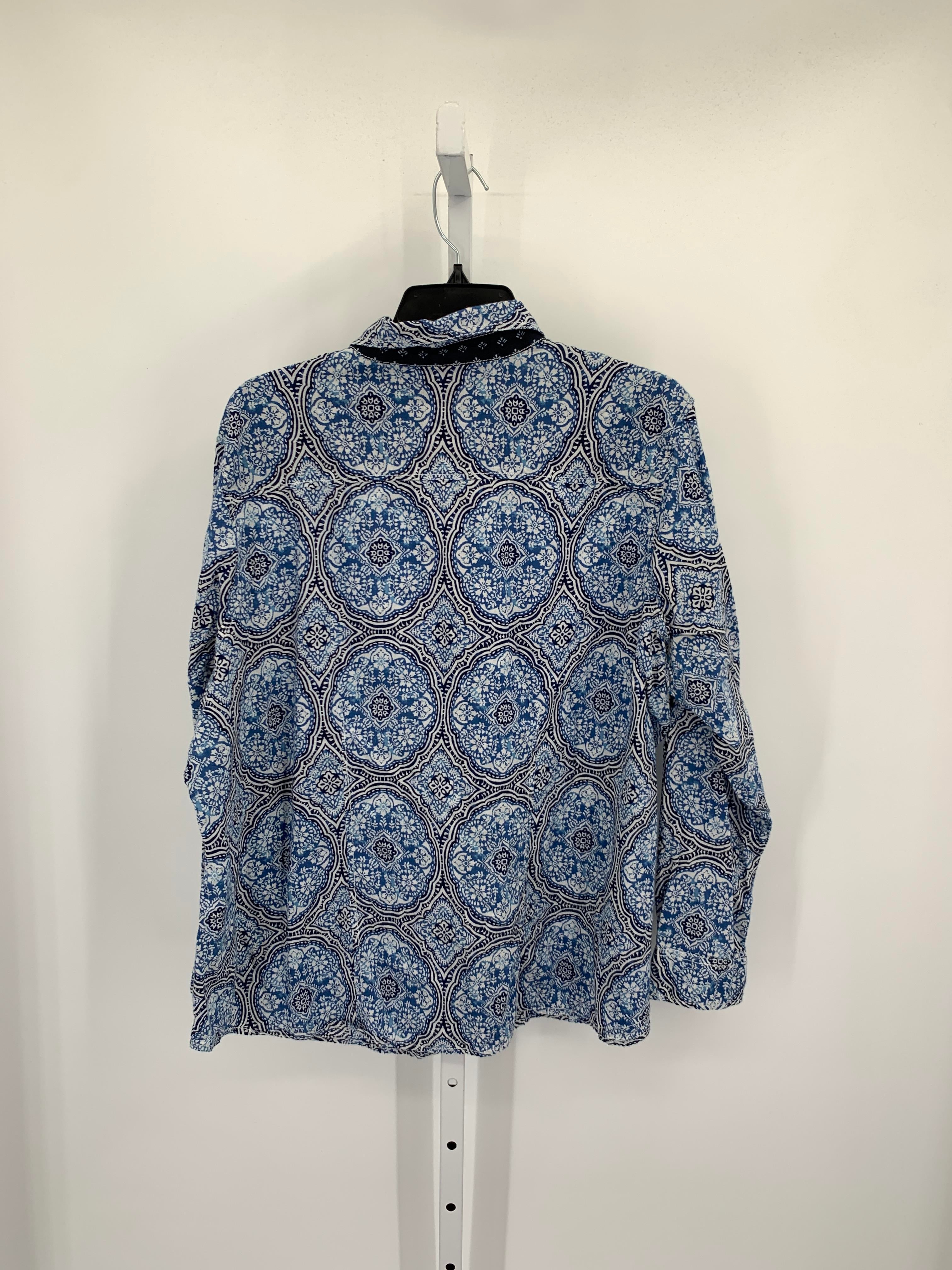 Chico's Size Large Misses Long Sleeve Shirt